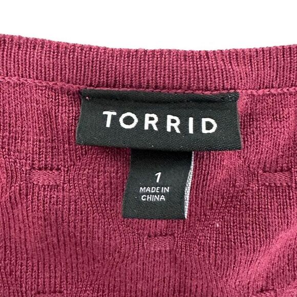 Torrid Womens Mini Sweater Skater Dress Size 1X Rust Orange Red 11506376 - Picture 7 of 9